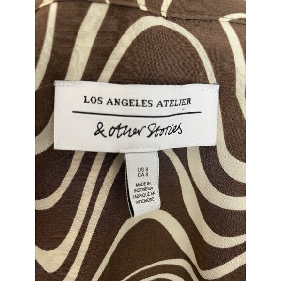 & Other Stories Dress Wrap Maxi Multicolor Print - Picture 15 of 16